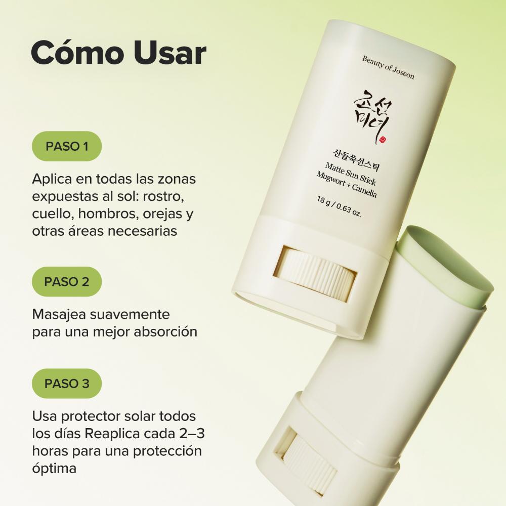 MATTE SUN STICK: MUGWORT + CAMELIA - NON-GREASY SUN PROTECTION (PROTECTOR SOLAR EN BARRA)